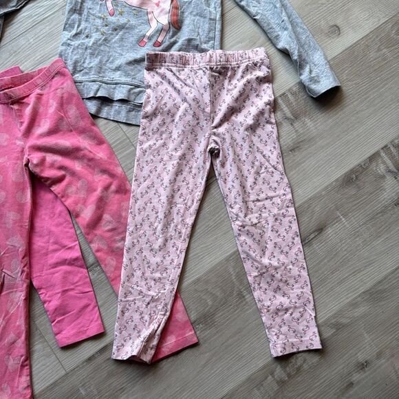 Carter’s Pink Leggings, Unicorn, Hearts, Bundle Set Size 5T - Picture 5 of 9